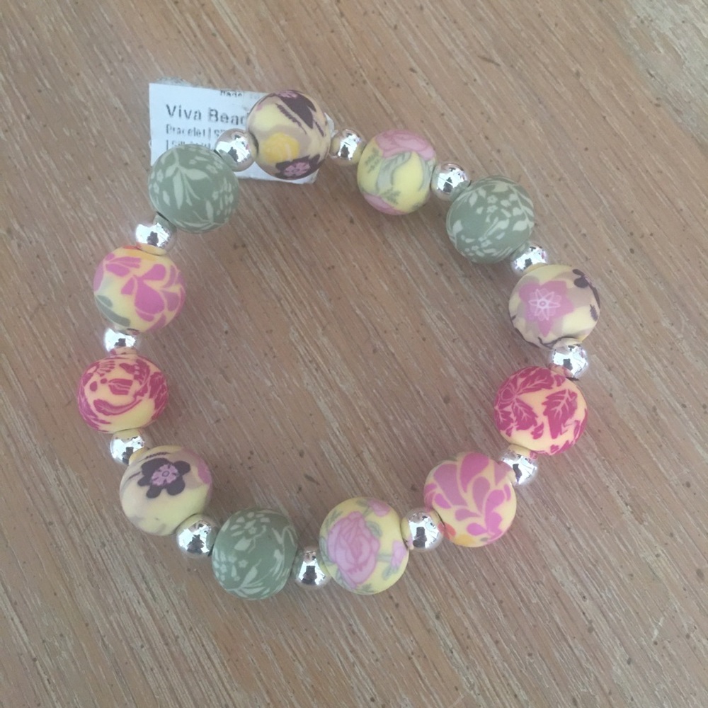 Viva beads handmade unique clay beaded bracelet